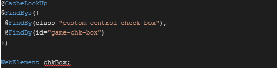 CacheLookUp Framework Selenium