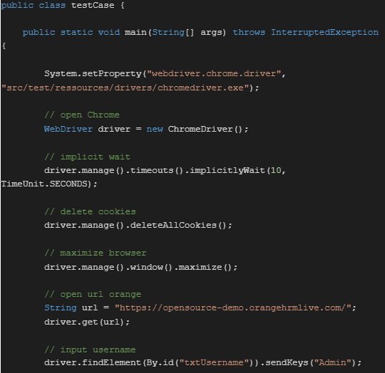 Framework Selenium implémentation