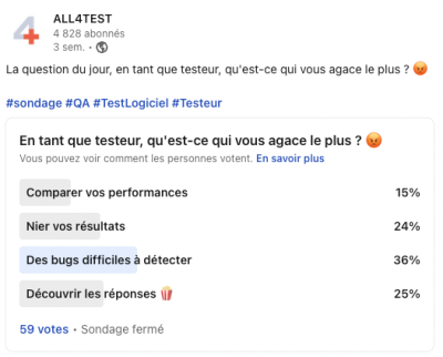 En tant que testeur, qu'est-ce qui vous agace le plus ? question test logiciel